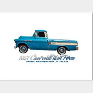 1957 Chevrolet Task Force Cameo Carrier Pickup Truck Posters and Art